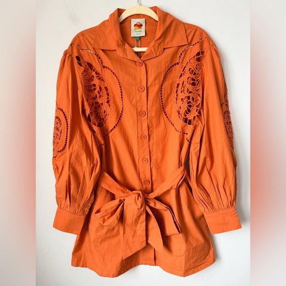 FARM Rio Orange Mini Dress - Picture 7 of 14